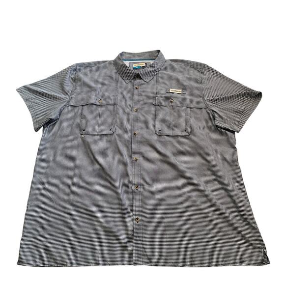 Magellan Men's Size 4XL Fish Gear Angler Fit Button Down Short Sleeve Shirt - Picture 16 of 16